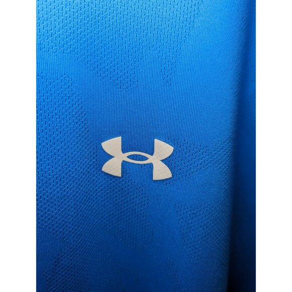 Under Armour Men's Size XXL Heat gear Blue Short Sleeve Shirt - Picture 4 of 14